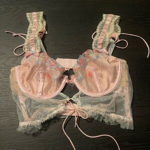 For Love & Lemons Heart Lace Bustier - SIZE: S